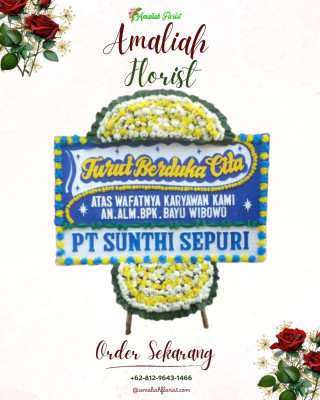 Papan Bunga Duka di Olak Kemang